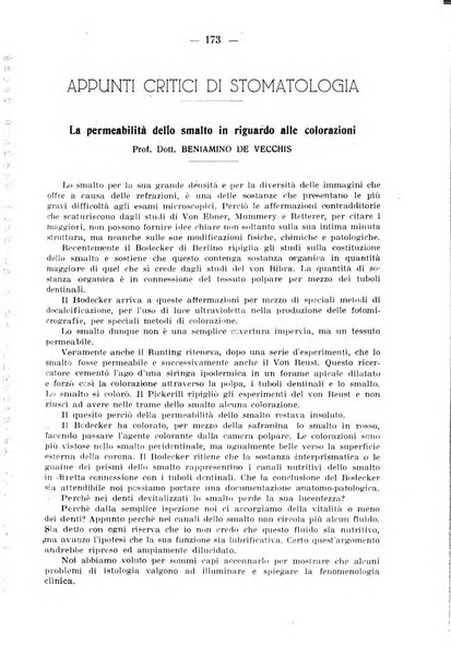 La stomatologia periodico mensile