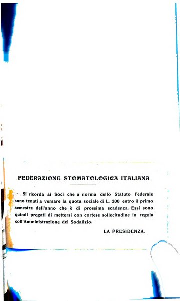 La stomatologia periodico mensile