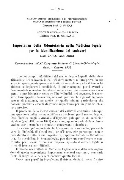 La stomatologia periodico mensile