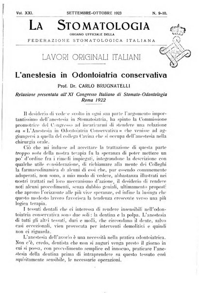 La stomatologia periodico mensile