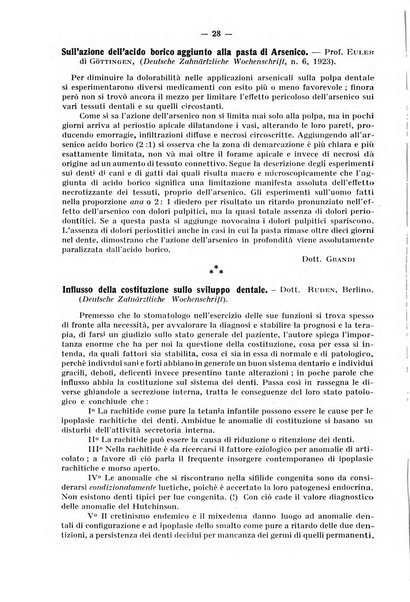 La stomatologia periodico mensile