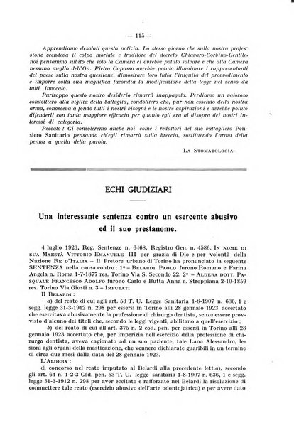 La stomatologia periodico mensile