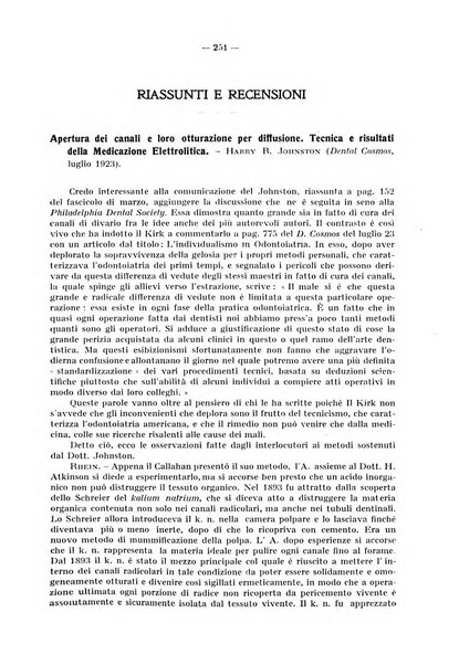 La stomatologia periodico mensile