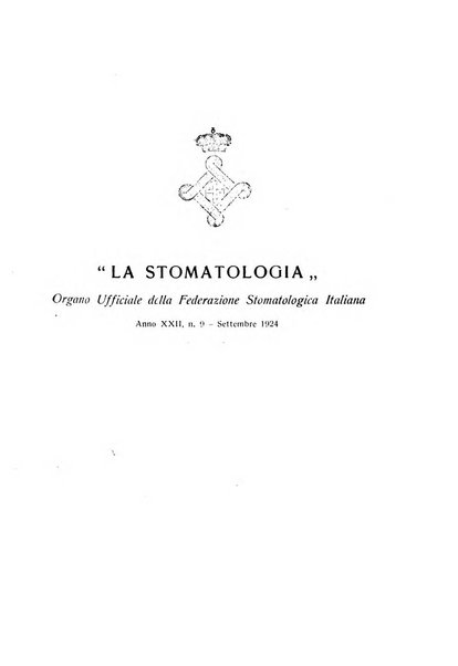 La stomatologia periodico mensile