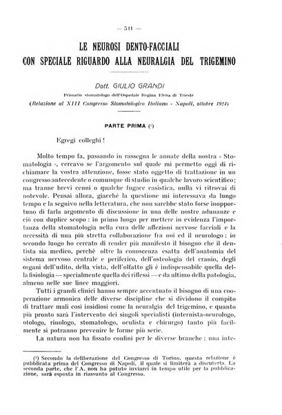 La stomatologia periodico mensile