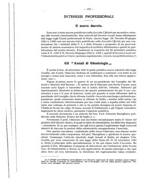 La stomatologia periodico mensile