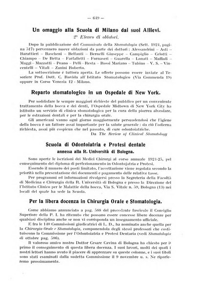 La stomatologia periodico mensile