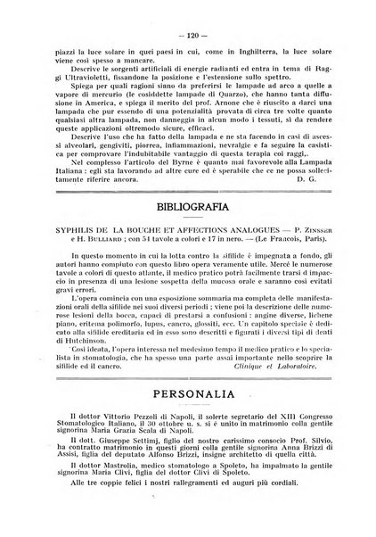 La stomatologia periodico mensile