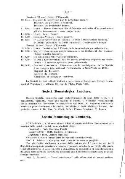 La stomatologia periodico mensile