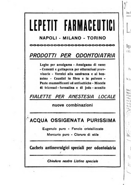 La stomatologia periodico mensile