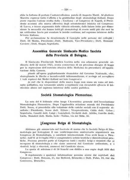 La stomatologia periodico mensile