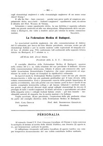 La stomatologia periodico mensile