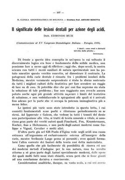 La stomatologia periodico mensile