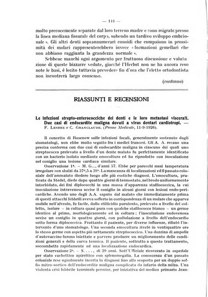 La stomatologia periodico mensile