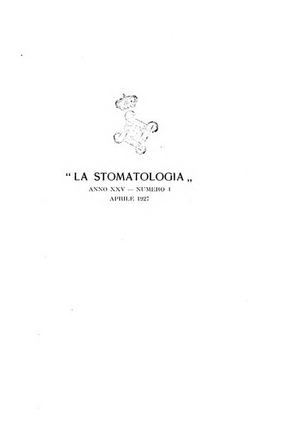 La stomatologia periodico mensile