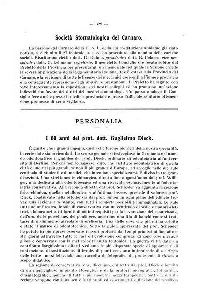 La stomatologia periodico mensile