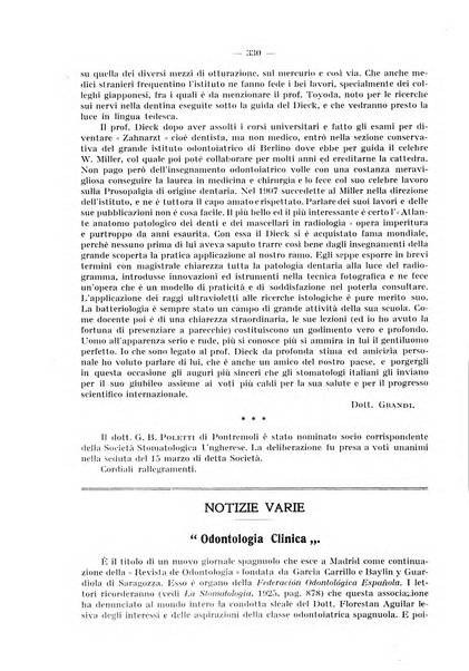 La stomatologia periodico mensile