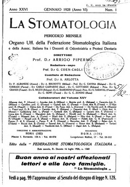 La stomatologia periodico mensile