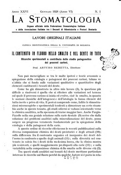 La stomatologia periodico mensile