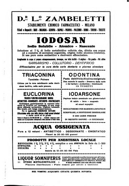 La stomatologia periodico mensile