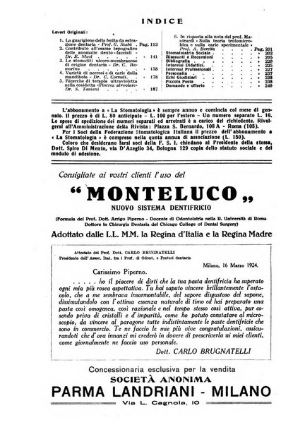 La stomatologia periodico mensile