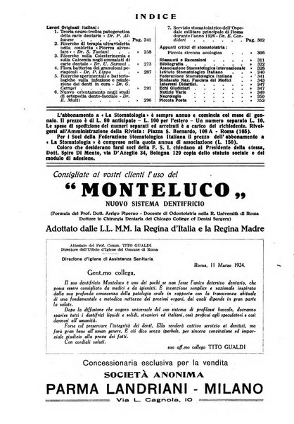 La stomatologia periodico mensile