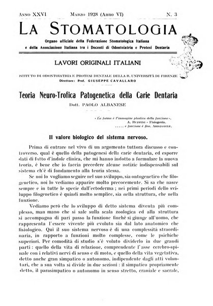 La stomatologia periodico mensile