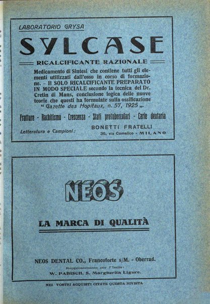 La stomatologia periodico mensile