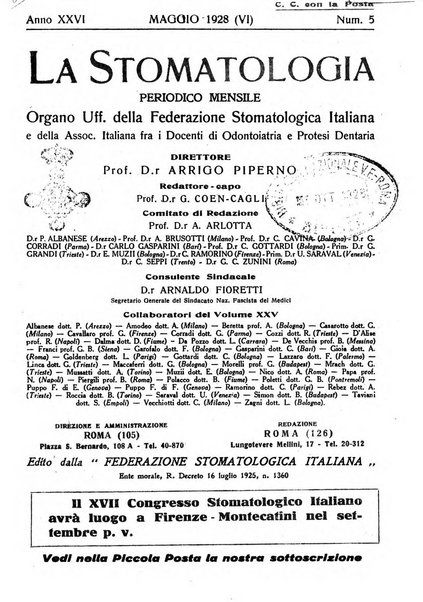 La stomatologia periodico mensile