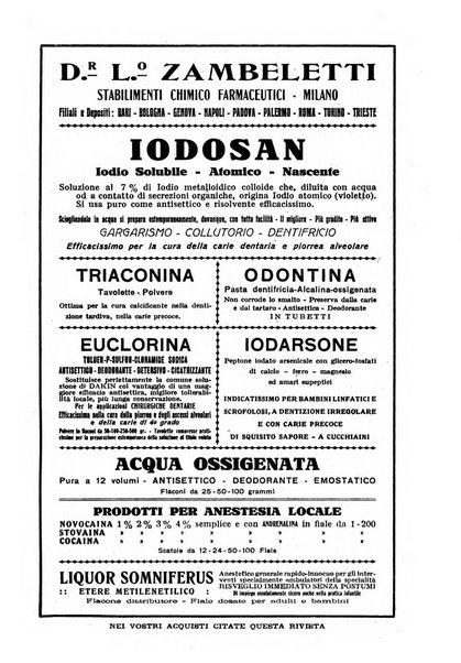 La stomatologia periodico mensile