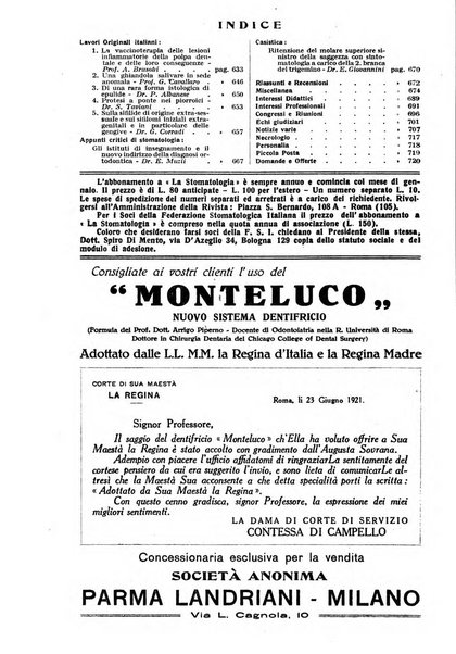 La stomatologia periodico mensile