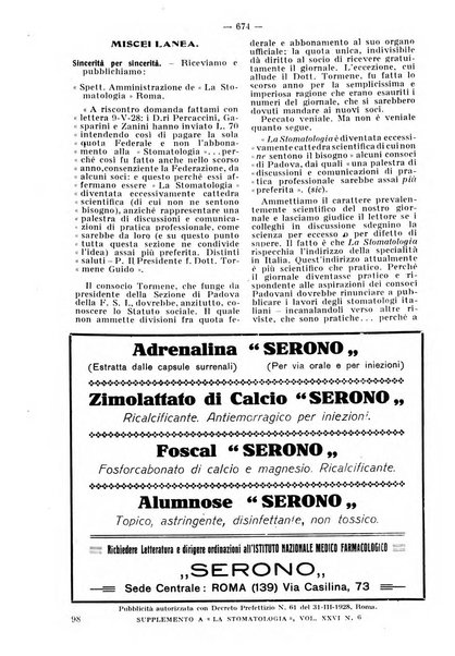 La stomatologia periodico mensile