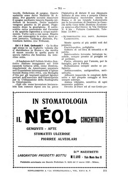 La stomatologia periodico mensile