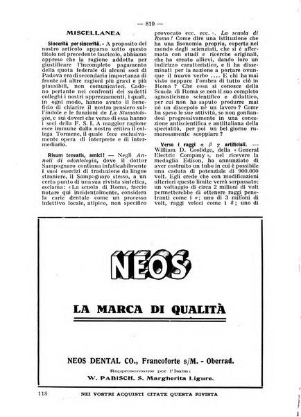 La stomatologia periodico mensile