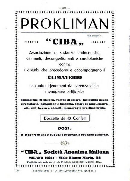 La stomatologia periodico mensile