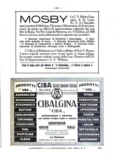 La stomatologia periodico mensile