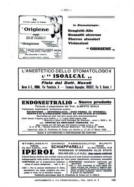 La stomatologia periodico mensile