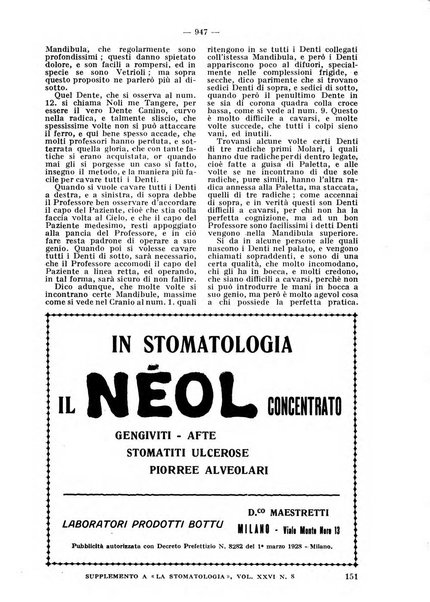 La stomatologia periodico mensile