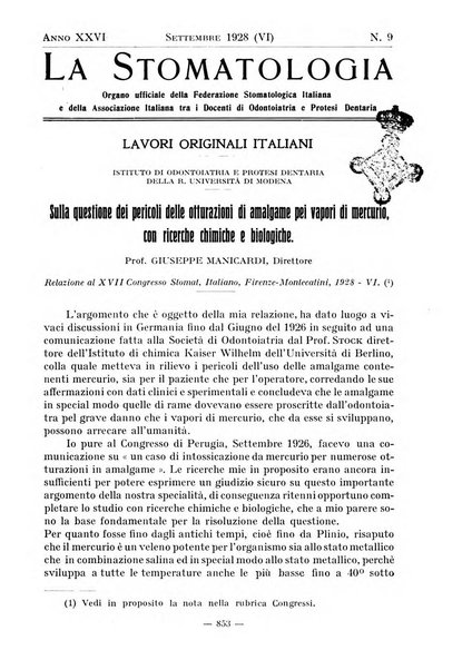 La stomatologia periodico mensile