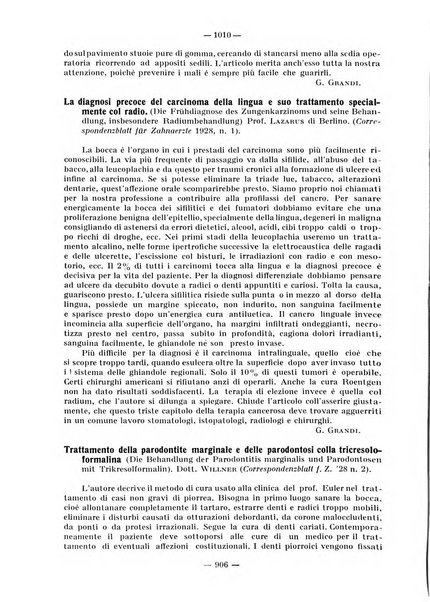 La stomatologia periodico mensile