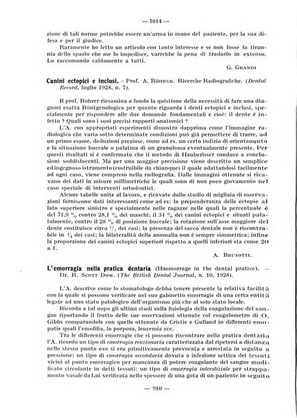 La stomatologia periodico mensile