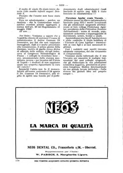 La stomatologia periodico mensile