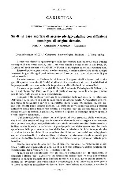 La stomatologia periodico mensile