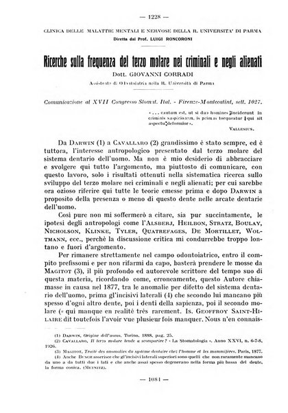 La stomatologia periodico mensile