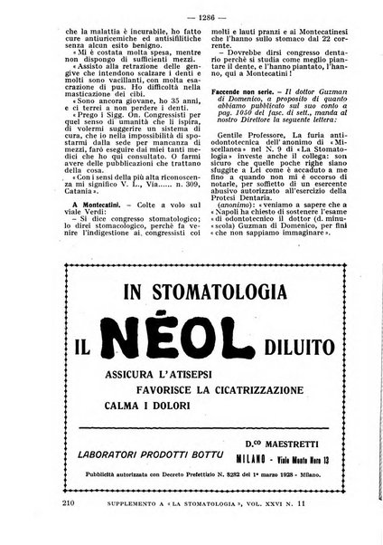 La stomatologia periodico mensile