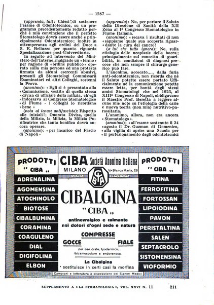 La stomatologia periodico mensile