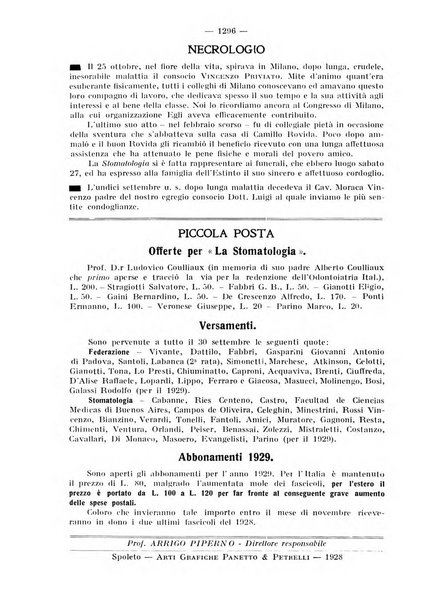 La stomatologia periodico mensile