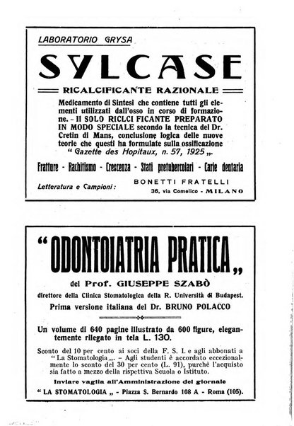 La stomatologia periodico mensile