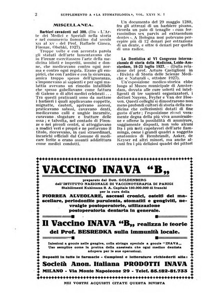 La stomatologia periodico mensile