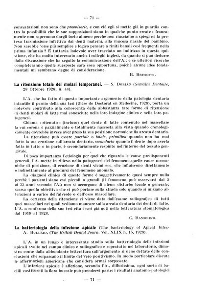 La stomatologia periodico mensile